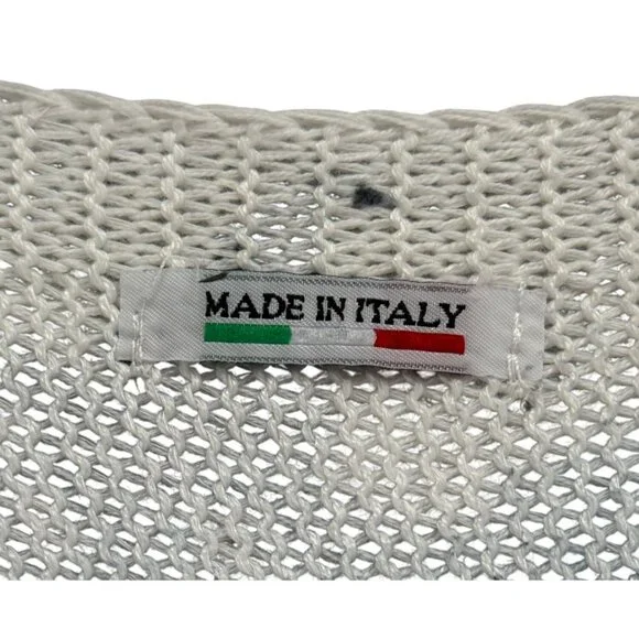 Made in Italy Womens Graphic Open Knit Sweater Long Sleeve Cowgirl Star Beach - Picture 4 of 7